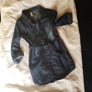 😻 Toddlers jean shirt dress